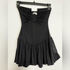 Oh Polly Jersey Plunge Mini Dress